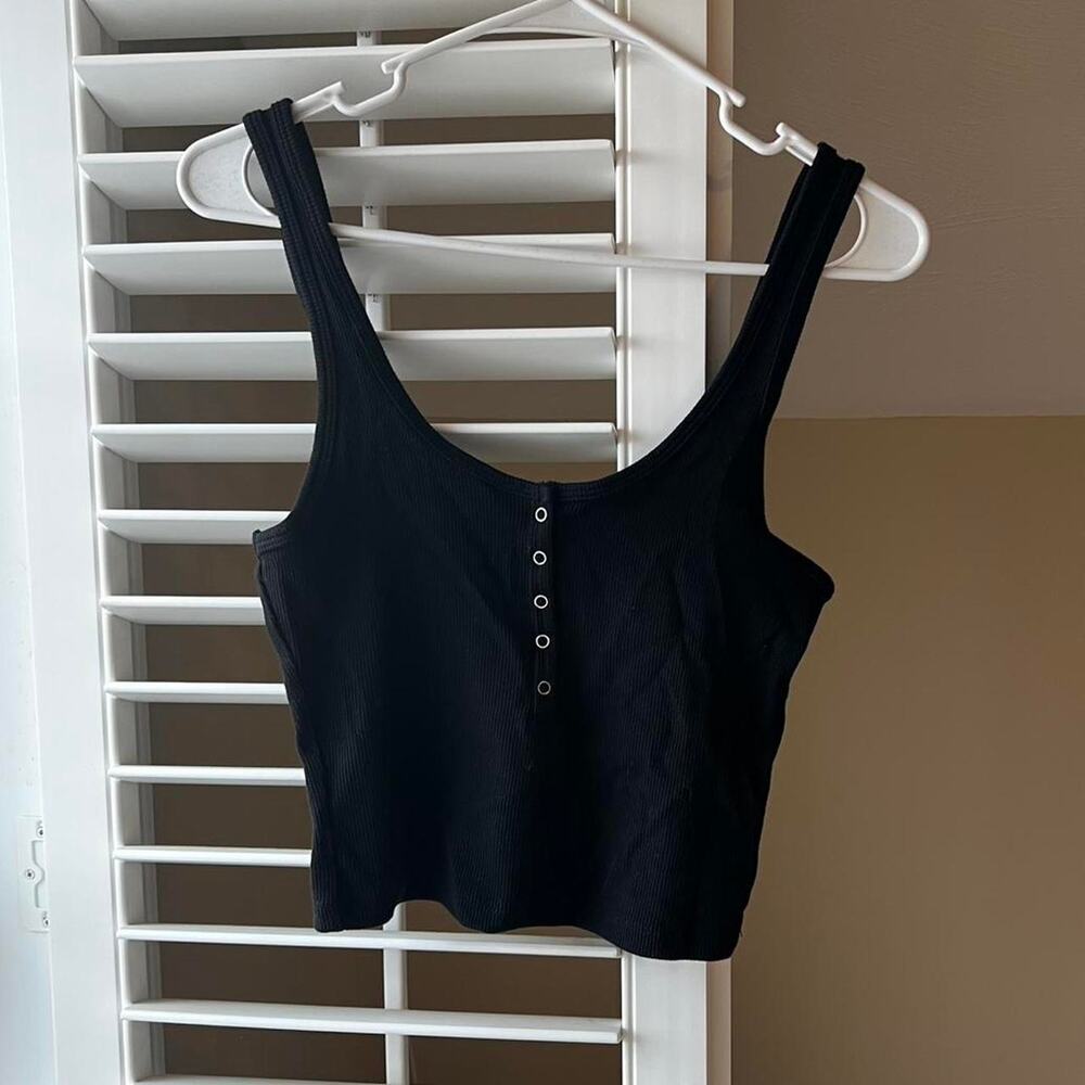 Black abercrombie fitch ribbed tank